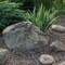 Decorative Outdoor Weather-Resistant Artistic Artificial Faux Stone Rock, Garden Patio Granite Grey Fiberglass Stone